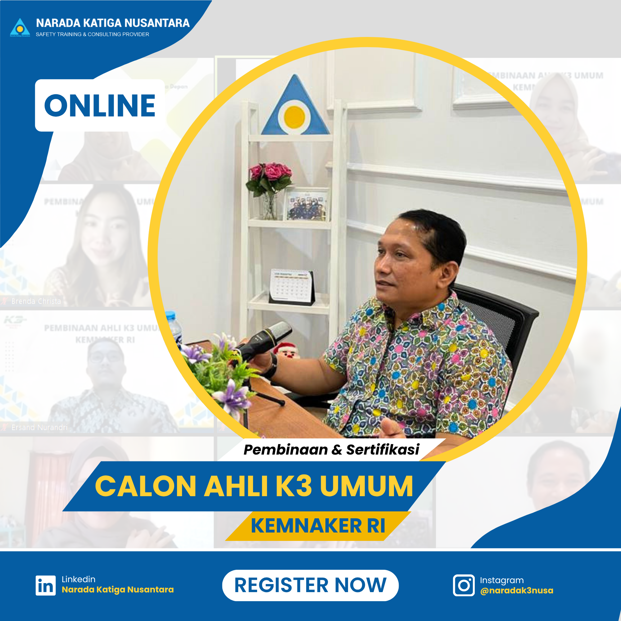 Pembinaan Calon Ahli K3 Umum KEMNAKER - Online